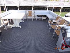 Deck of Capri Boat hire 12 Person Pontoon Party boat
