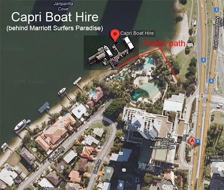 Capri Boat Hire Map and Directions