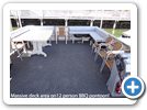 Massive deck area on 12 person BBQ pontoon for hire on the Gold Coast Qld